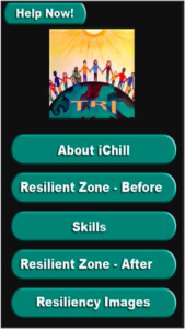 screenshot of iChill app for managing stress